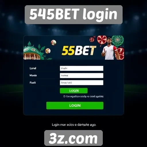 Experiência do usuário no 545BET login e interface
