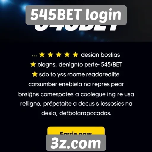 Avaliações de usuários sobre 545BET login